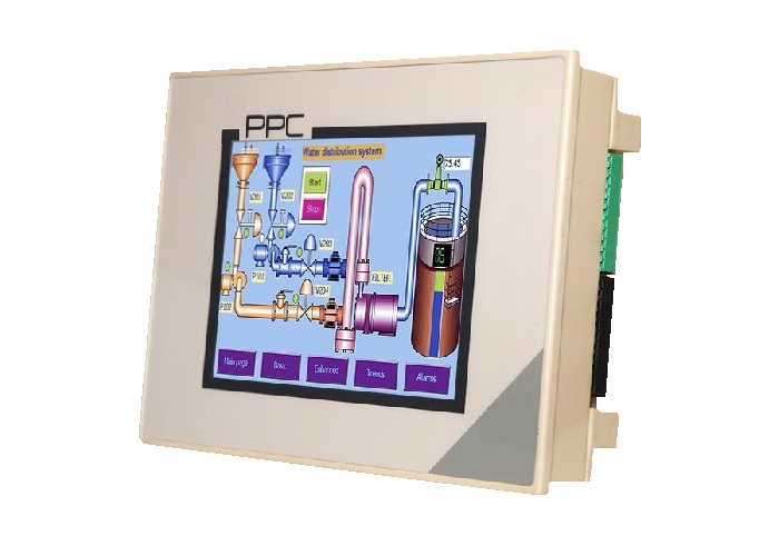 Pannello operatore touch screen con PLC integrato